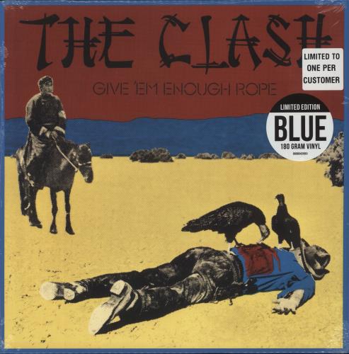 The Clash Give 'Em Enough Rope - 180gm Blue Vinyl - Sealed UK
